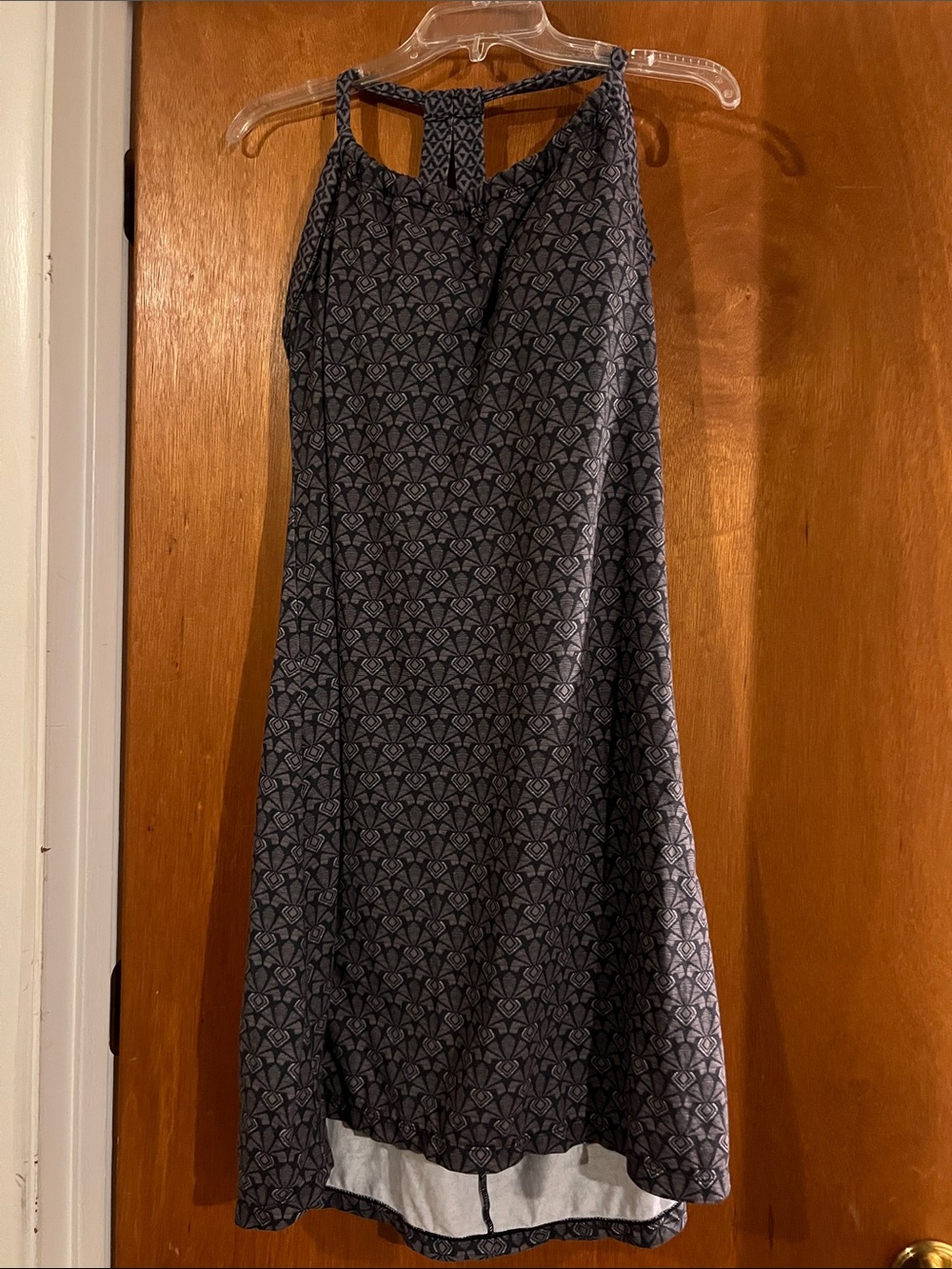 Prana black and grey patterned dress